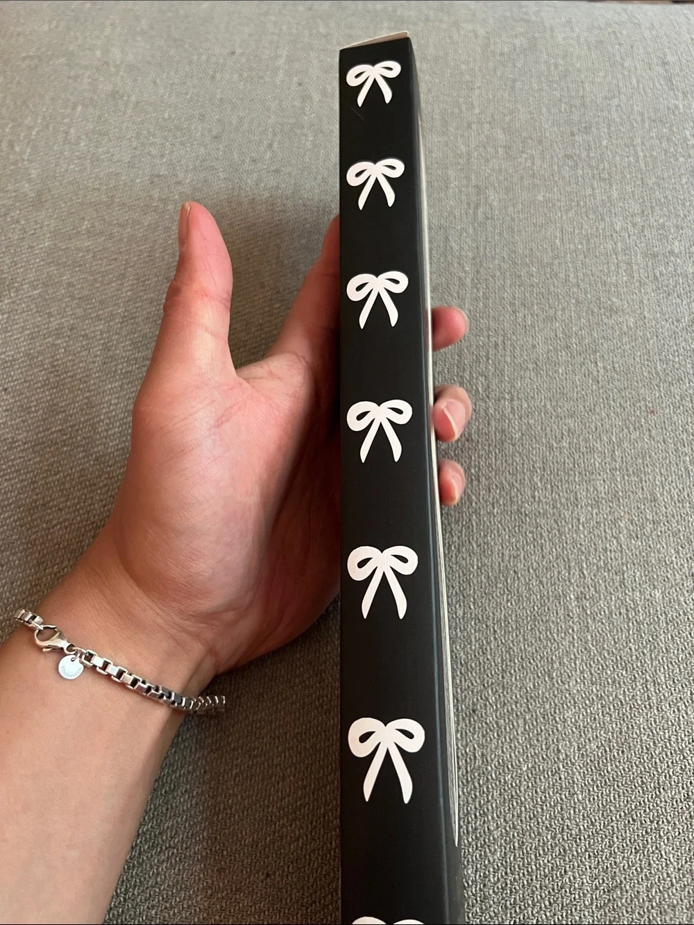 Anthropologie Hand Painted Bow Taper Candles Set of 2 Coquette Decor White 12”